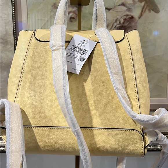 Kate Spade Kristi Medium Flap Butter Yellow Backpack NWT - Picture 9 of 12